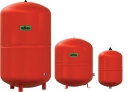 Баки расширительные – емкость для компенсации расширения теплоносителя в системах кондиционирования, а также отопления и водоснабжения, для уравновешивания излишнего объема воды, которая расширяется под нагревом, исключение гидроудара и восполнение нехватки воды в закрытой системе. Баки расширительные бывают: открытого типа – когда расширительный бак соединён с системой отопления непосредственно. Их устанавливают на самой высокой точке системы отопления. Данные баки для меньшей потери тепла теплоизолируют. закрытого типа – представляет собой расширительный бак разделённый мембраной на две части, с воздухом и водой. Таким образом, он поддерживает давление в системе и не позволяет воде контактировать с воздухом. Это предохраняет внутренние стенки системы от эрозии и окисления. Мембраны в баке бывают сменными и постоянными .